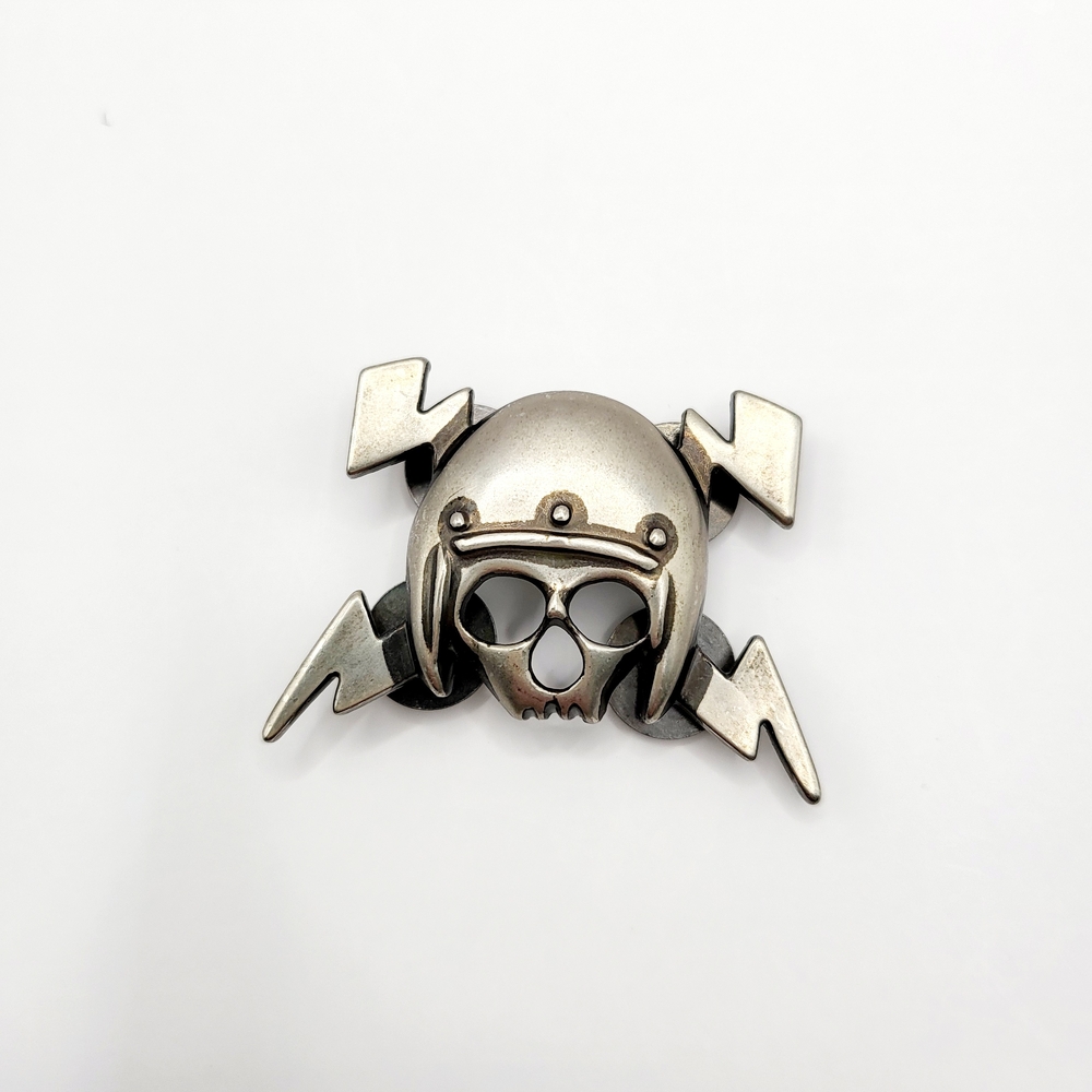 Coach SKULL Helmet Lightning Bolt Metal Souvenir Pin